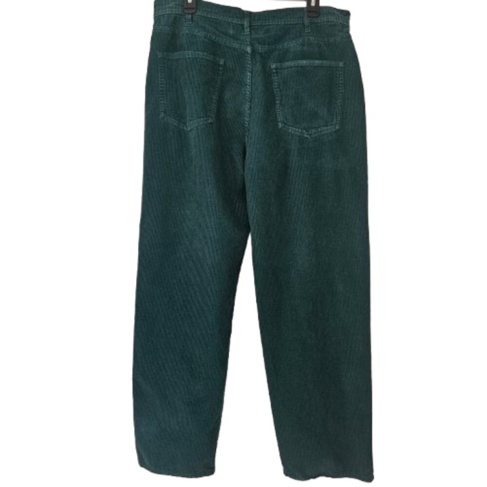 BDG Urban Outfitters  High and Wide 100% Cotton Green Corduroy Pants Sz 34 - Picture 3 of 14